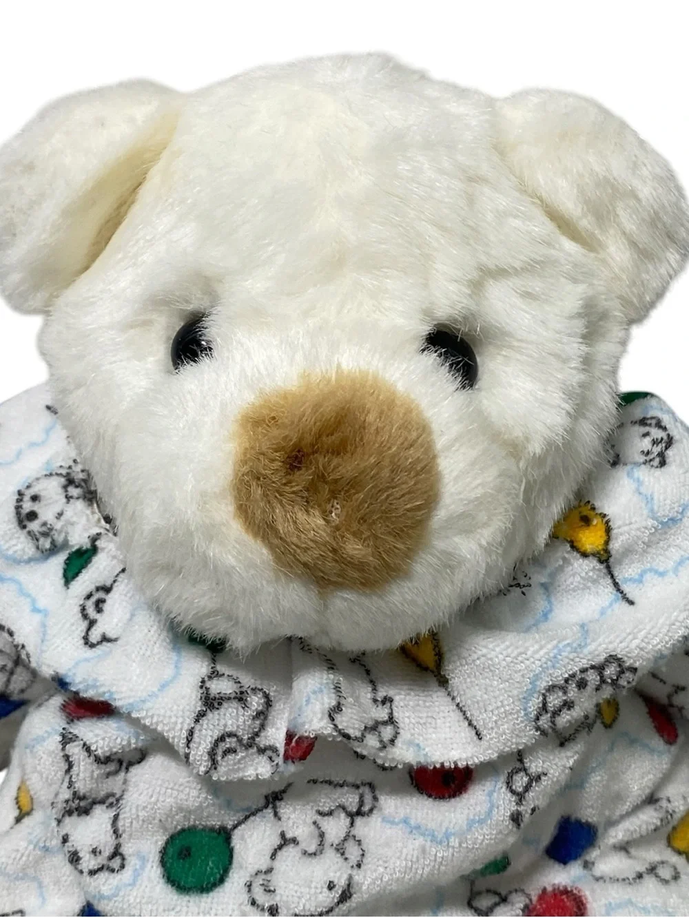 Carter's Prestige Terry Cloth Teddy Bear Balloons Rattle Plush Stuffed Animal